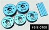 BS RACING BIZ-0700-B - TWEAK WHEEL & ADJUSTMENT HEIGHT SET FOR 1:28 RC CAR (BLACK)