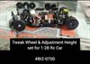 BS RACING BIZ-0700-B - TWEAK WHEEL & ADJUSTMENT HEIGHT SET FOR 1:28 RC CAR (BLACK)