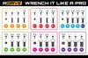 MDRIVE insexnyckel Rak Set - 1.5, 2, 2.5 & 3mm