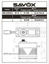 SAVÖX SW-2290SG Servo 70Kg 0,11s HV Alu Brushless Ståldrev WP
